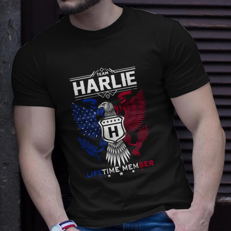 Harlie Name - Harlie Eagle Lifetime Member Unisex T-Shirt Gifts for Him