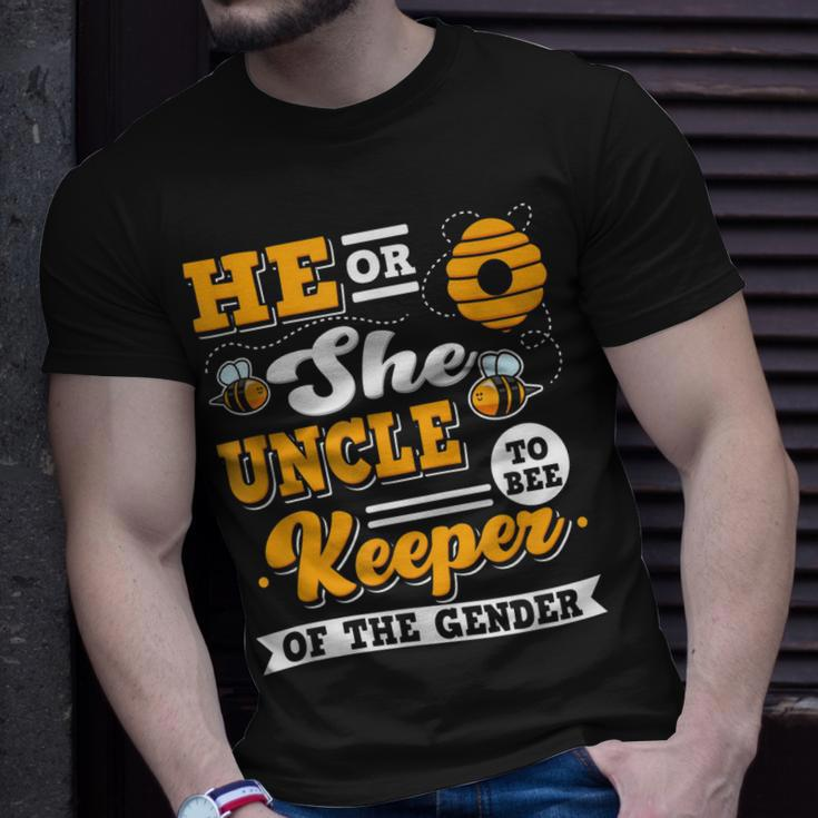 He Or She Uncle To Bee Keeper Of The Gender Unisex T-Shirt Gifts for Him