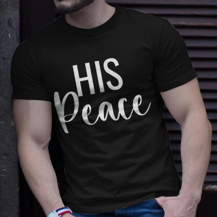 Her Rock His Peace Matching Couples Gift Gift For Womens Unisex T-Shirt Gifts for Him