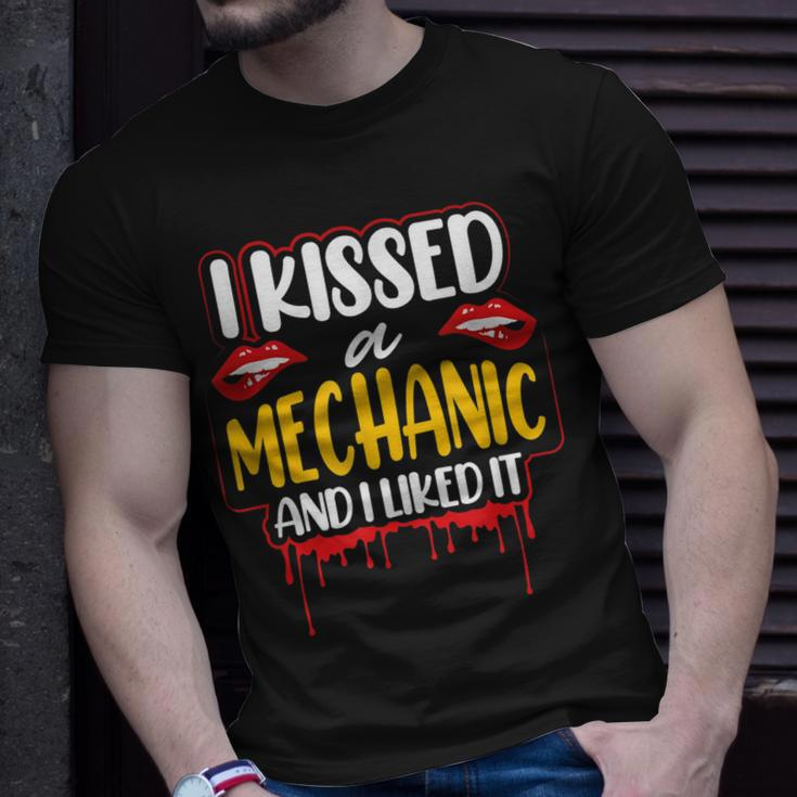 Her Wedding Anniversary Gift I Kissed A Mechanic I Like It Unisex T-Shirt Gifts for Him