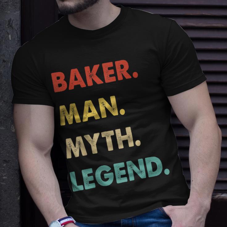 Herren Bäcker Mann Mythos Legende T-Shirt Geschenke für Ihn