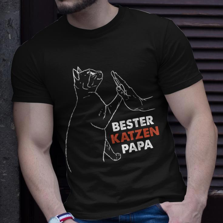 Herren Bester Katzenpapa Pulli Best Cat Dad Ever Katzenpapa T-Shirt Geschenke für Ihn