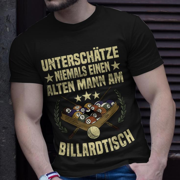 Herren Billard Pool Snooker Opa Rentner Kreide Billardkugel T-Shirt Geschenke für Ihn
