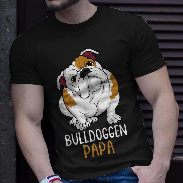 Herren Bulldoggen Papa Hundehalter Englische Bulldogge T-Shirt Geschenke für Ihn