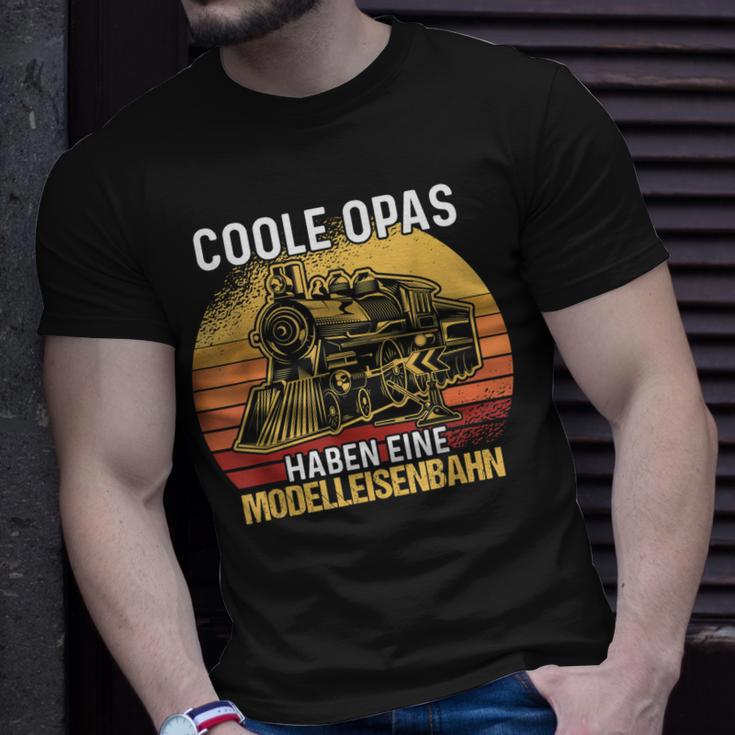 Herren Coole Opas Haben Eine Modelleisenbahn T-Shirt Geschenke für Ihn