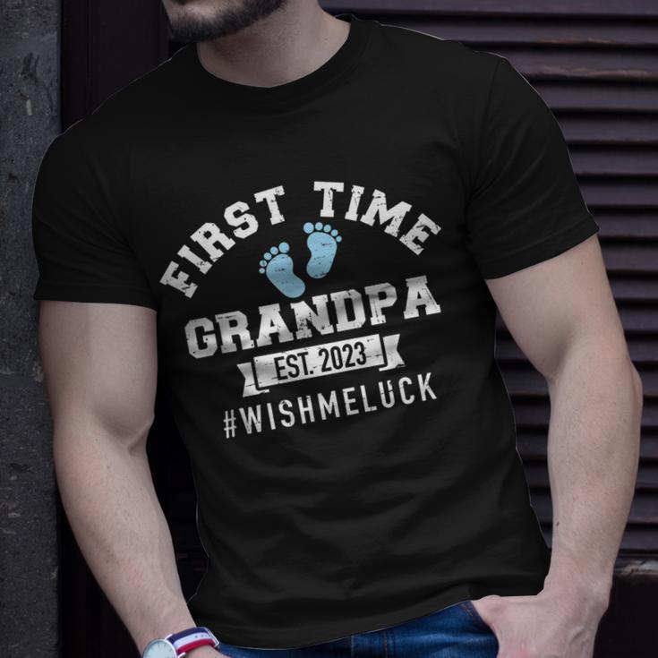 Herren Erster Opa 2023 Wünschen Mir Glück T-Shirt Geschenke für Ihn