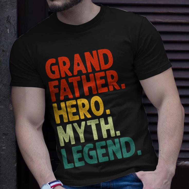 Herren Großvater Hero Myth Legend Retro Vintage Lustiger Opa T-Shirt Geschenke für Ihn