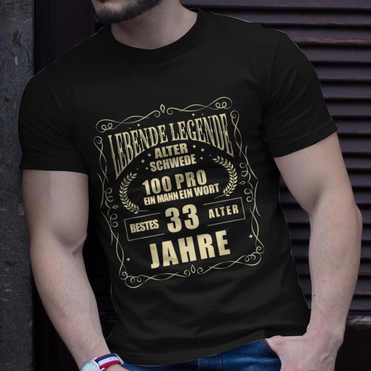 Herren Lebende Legende 33 Geburtstag T-Shirt Geschenke für Ihn