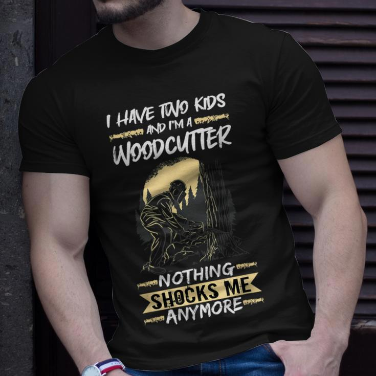 Herren Logger Holzfäller I Have Two And Im A Woodcutter T-Shirt Geschenke für Ihn