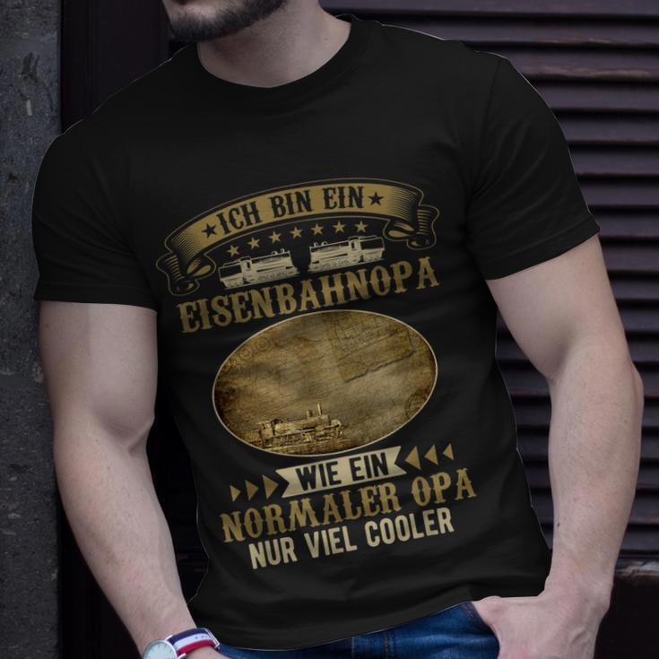 Herren Modellbahn Dampflok Lokomotiven Züge Opa Eisenbahn T-Shirt Geschenke für Ihn