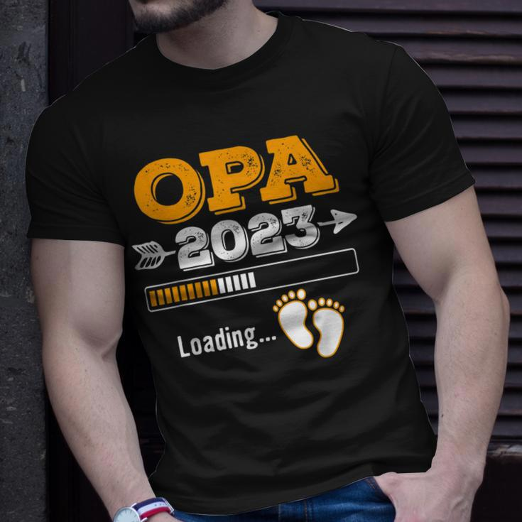 Herren Opa 2023 Loading T-Shirt, Werdender Opa Nachwuchs Lustig Geschenke für Ihn