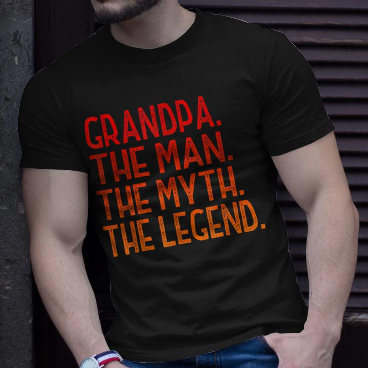 Herren Opa Der Mann Der Myth The Legend Großvater V2 T-Shirt Geschenke für Ihn