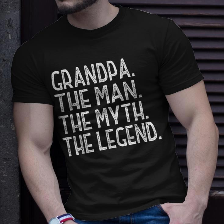 Herren Opa Der Mann Der Myth The Legend Großvater V4 T-Shirt Geschenke für Ihn