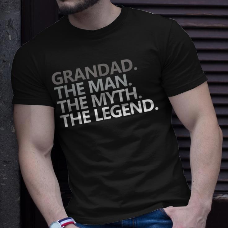 Herren Opa The Man The Myth The Legend Vatertag V4 T-Shirt Geschenke für Ihn