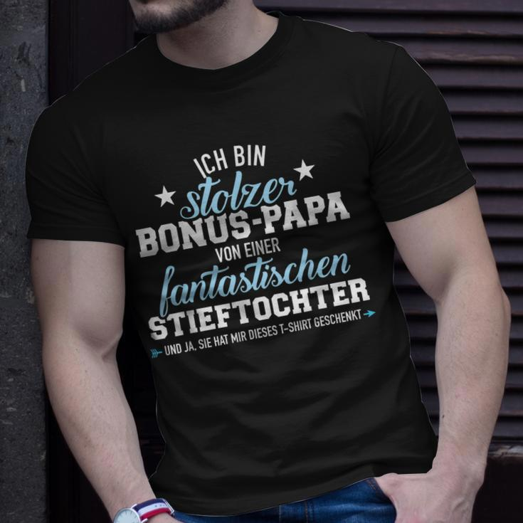 Herren Stolzer Bonus Papa Einer Fantastischen Stieftochter T-Shirt Geschenke für Ihn