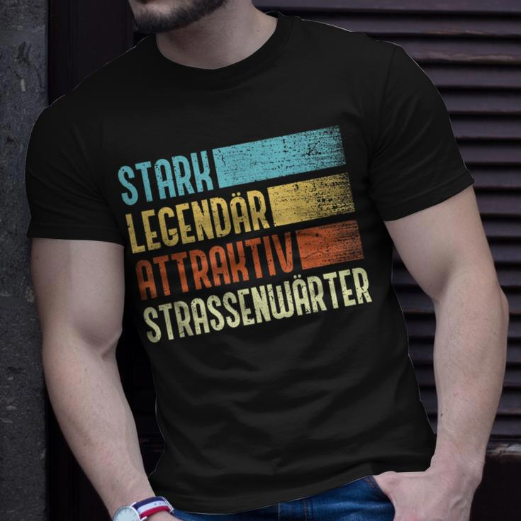 Herren Straßenwärter Stark Legendär Attraktiv Strassenwärter T-Shirt Geschenke für Ihn
