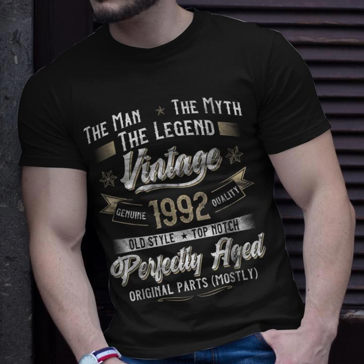 Herren T-Shirt 31. Geburtstag 1992, Vintage Mann Mythos Legende Geschenke für Ihn