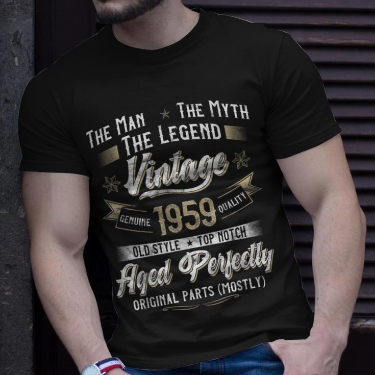 Herren T-Shirt 64. Geburtstag Mann Mythos Legende 1959 Vintage Geschenke für Ihn