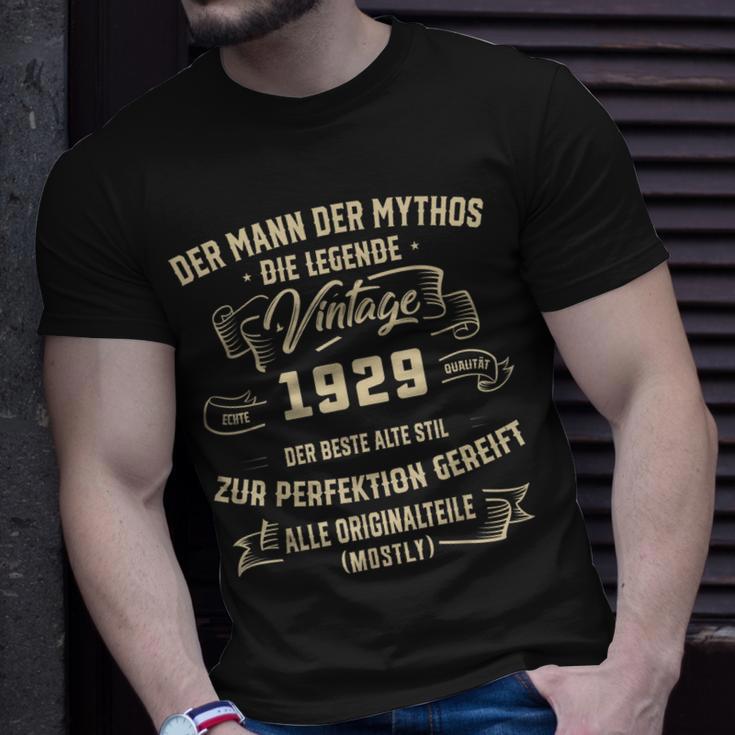 Herren Vintage Der Mann Mythos Die Legende 1929 94 Geburtstag T-Shirt Geschenke für Ihn