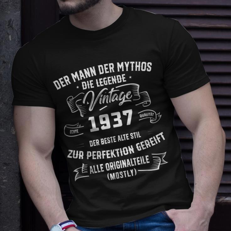 Herren Vintage Der Mann Mythos Die Legende 1937 86 Geburtstag T-Shirt Geschenke für Ihn