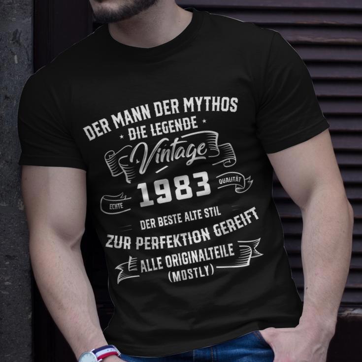 Herren Vintage Der Mann Mythos Die Legende 1983 40 Geburtstag T-Shirt Geschenke für Ihn