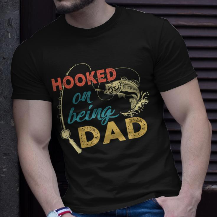 Hooked On Being A Dad Fishing Dad Father_S Day Unisex T-Shirt Gifts for Him