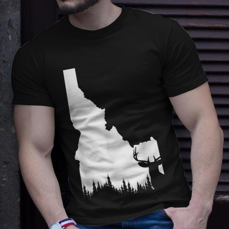 Hunter | Elk & Deer State - Vintage Idaho Hunting Unisex T-Shirt Gifts for Him