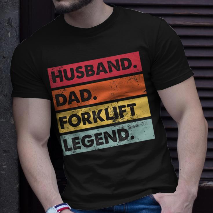 Husband Dad Forklift Driver Forklift Operator Mens T-shirt Gifts for Him