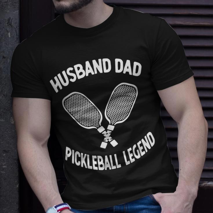 Husband Dad Legend Vintage Pickleball Fathers Day Men T-Shirt Gifts for Him