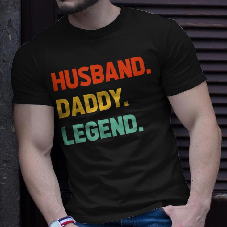 Husband Daddy Legend Funny Fathers Day For Daddy Best Dad Unisex T-Shirt Gifts for Him