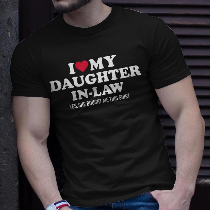 I Love Daughterinlaw For Fatherinlaw Unisex T-Shirt Gifts for Him
