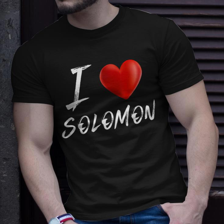 I Love Heart Solomon Family NameUnisex T-Shirt Gifts for Him