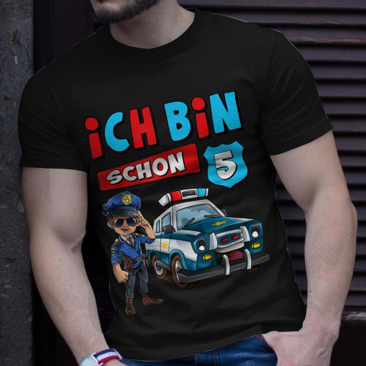 Ich Bin 5 Jahre Jungen Polizei Auto Geschenk T-Shirt Geschenke für Ihn