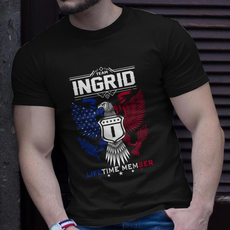 Ingrid Name - Ingrid Eagle Lifetime Member Unisex T-Shirt Gifts for Him