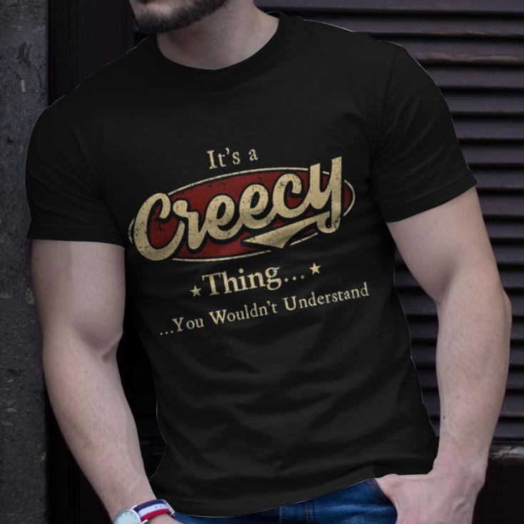 Its A Creecy Thing You Wouldnt Understand Personalized Name Gifts With Name Printed Creecy Unisex T-Shirt Gifts for Him