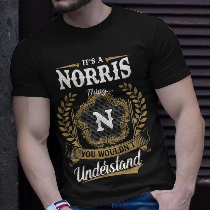 Its A Norris Thing You Wouldnt Understand Personalized Last Name Norris Family Crest Coat Of Arm Unisex T-Shirt Gifts for Him