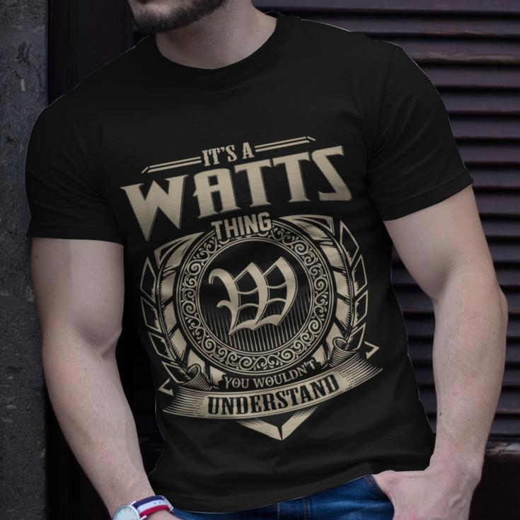 Its A Watts Thing You Wouldnt Understand Name Vintage Unisex T-Shirt Gifts for Him