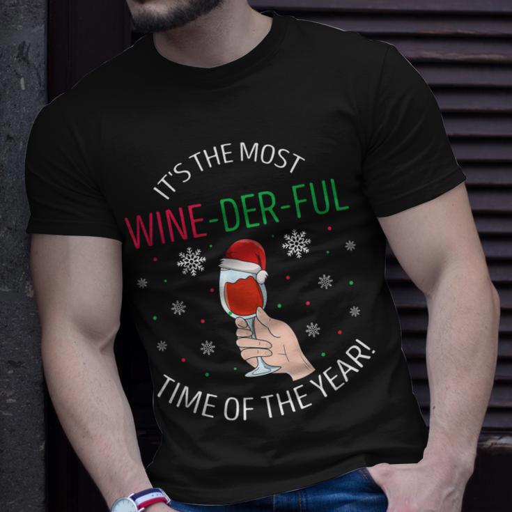 Its The Most Wine-Der-Ful Time Of The Year Lustiges Geschenk T-Shirt Geschenke für Ihn