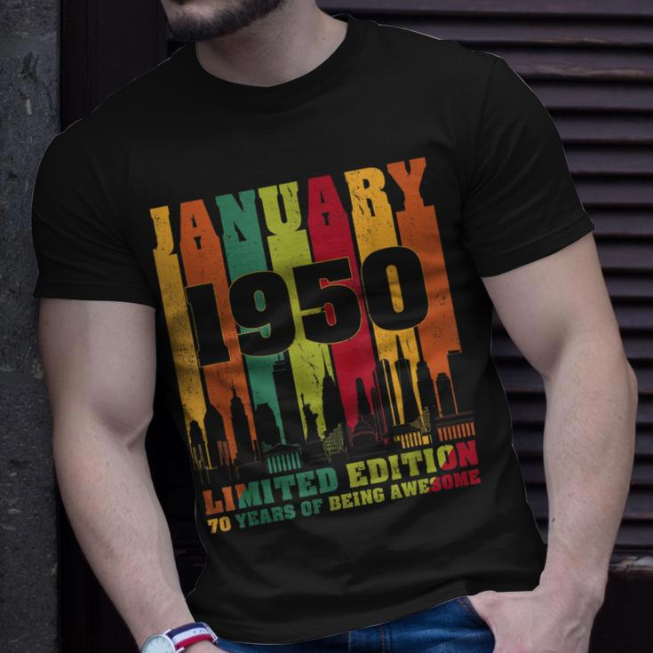 Januar 1950 70 Geburtstag 70 Jahre Alt Geburtstag T-Shirt Geschenke für Ihn
