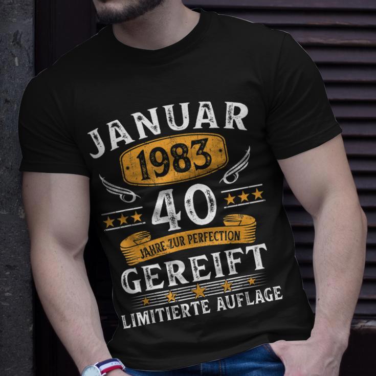 Januar 1983 Lustige Geschenke 40 Geburtstag Mann Frau T-Shirt Geschenke für Ihn