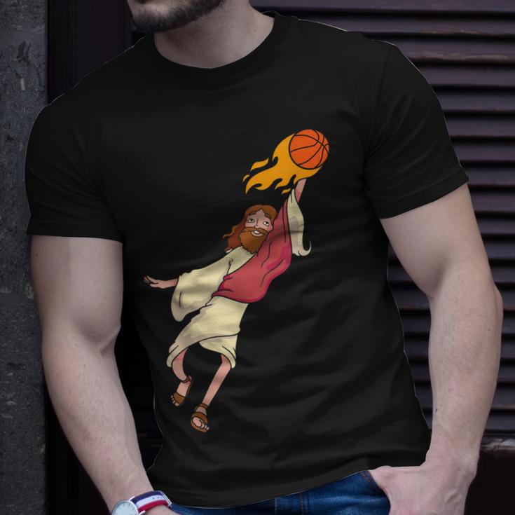 Jesus Spielt Basketball T-Shirt Geschenke für Ihn