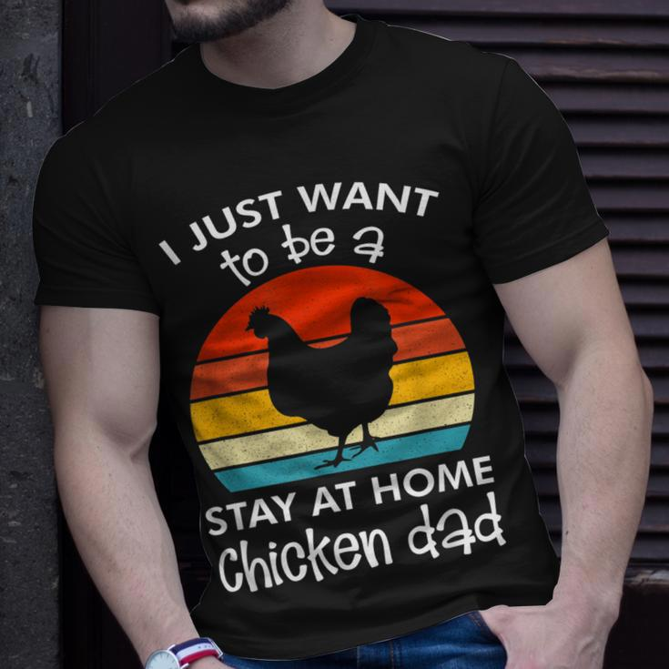 I Just Want To Be A Stay At Home Chicken Dad Vintage Apparel T-Shirt Gifts for Him