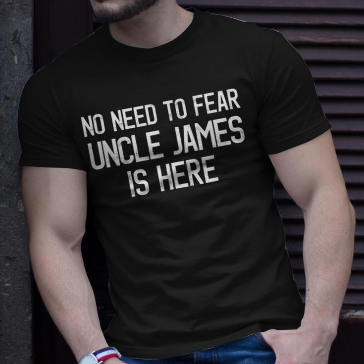 Kein Grund zur Sorge, Onkel James ist hier T-Shirt, Stolzer Familienname Geschenke für Ihn