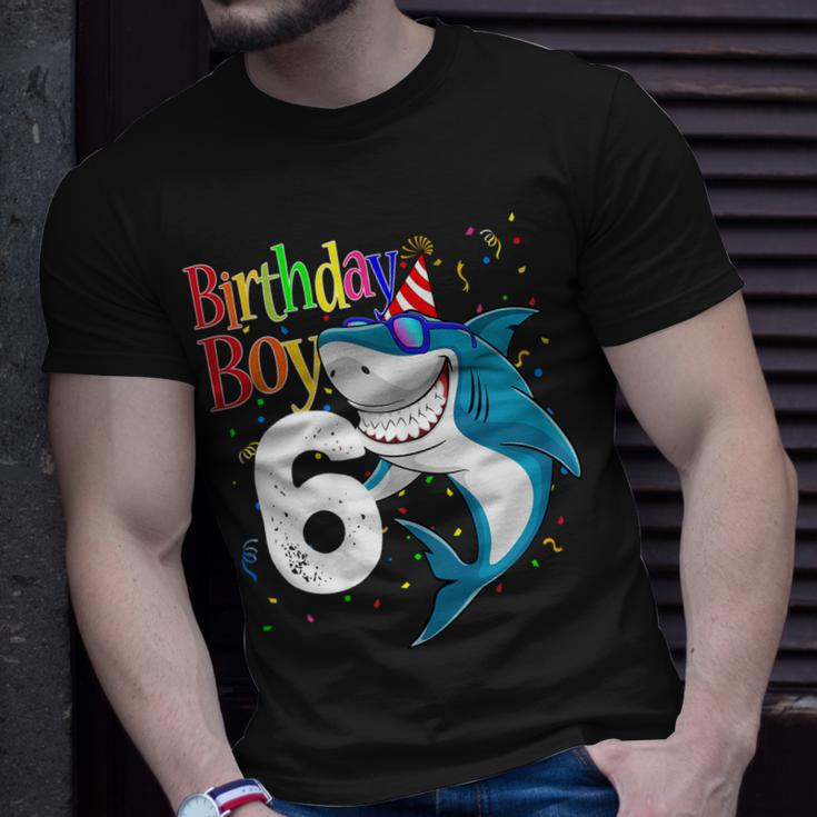 Kids 6Th Birthday Boy Shark Shirts Jaw-Some Six Shirt Boys Unisex T-Shirt Gifts for Him