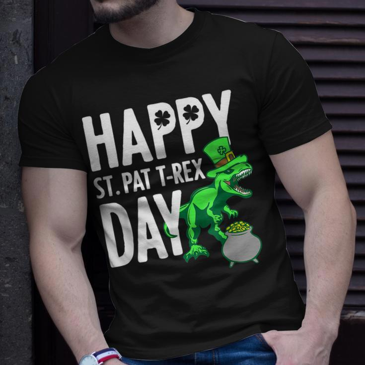 Kids Kids Happy St Pat Trex Day Dino Patricks Day Toddler V2 T-Shirt Gifts for Him