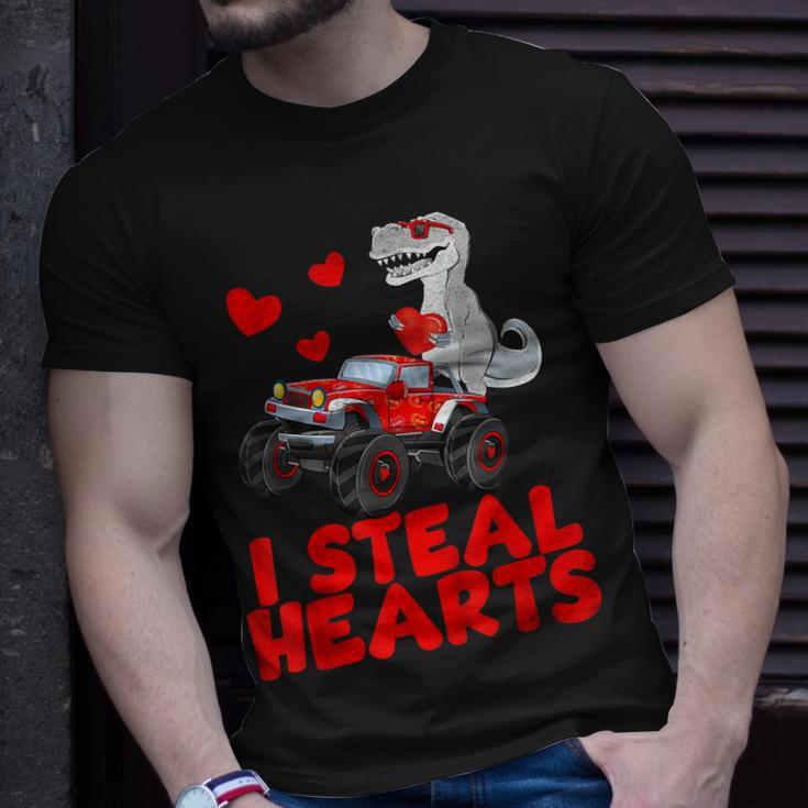 Kids I Steal Hearts Dinosaur Valentines Day For Baby Boys T-Shirt Gifts for Him
