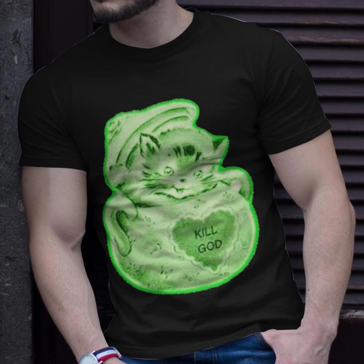 Kill God Cat Unisex T-Shirt Gifts for Him