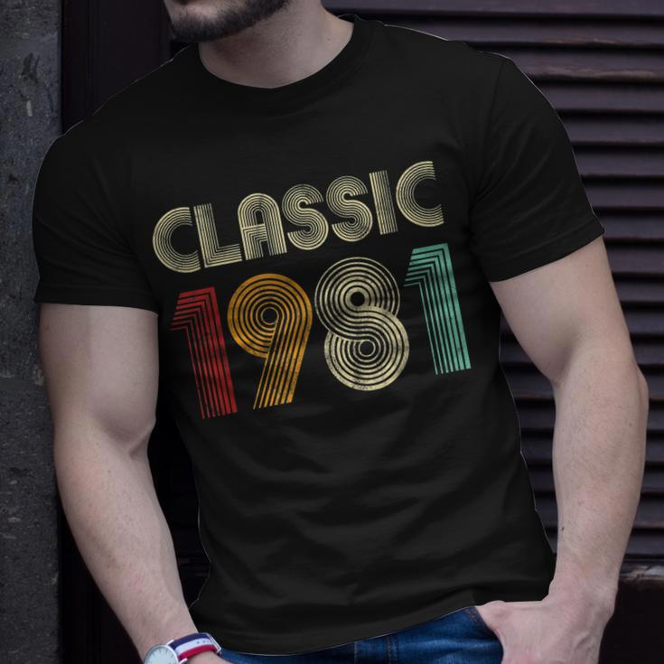 Klassisch 1981 Vintage 42 Geburtstag Geschenk Classic T-Shirt Geschenke für Ihn