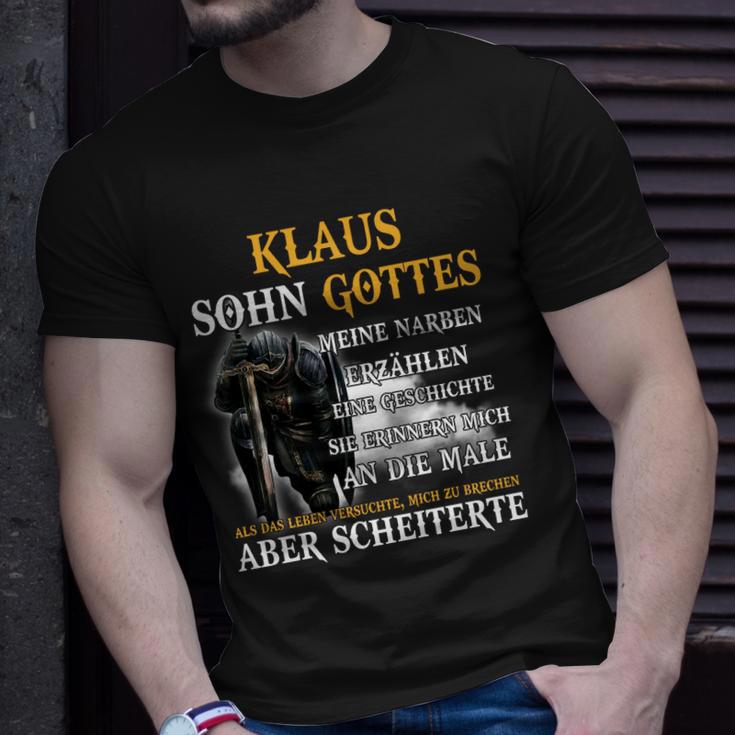 Klaus Sohn Gottes T-Shirt, Narbenzitat & Ritter-Motiv Tee Geschenke für Ihn