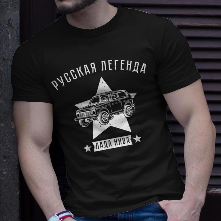 Lada Niva 2121 4X4 Russische Legende T-Shirt Geschenke für Ihn